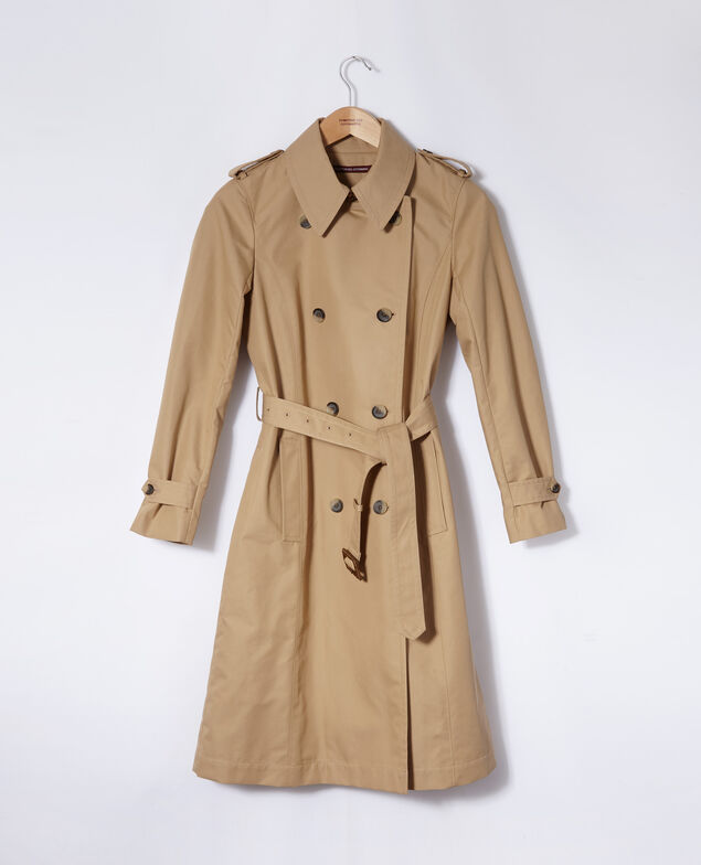 Mid-length trench coat Travertine