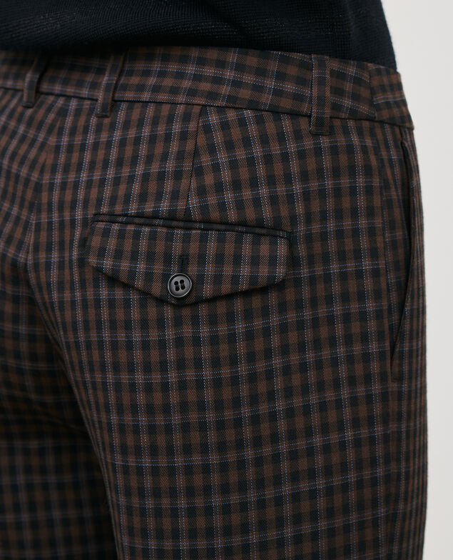 MARGUERITE - Cigarette trousers 8865 34 brown check
