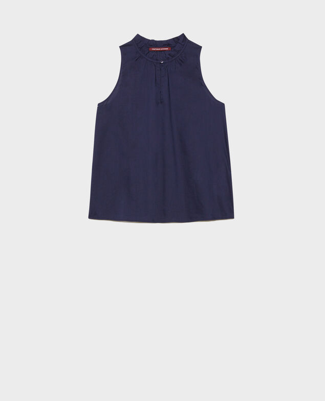 Cotton voile top 68 blue