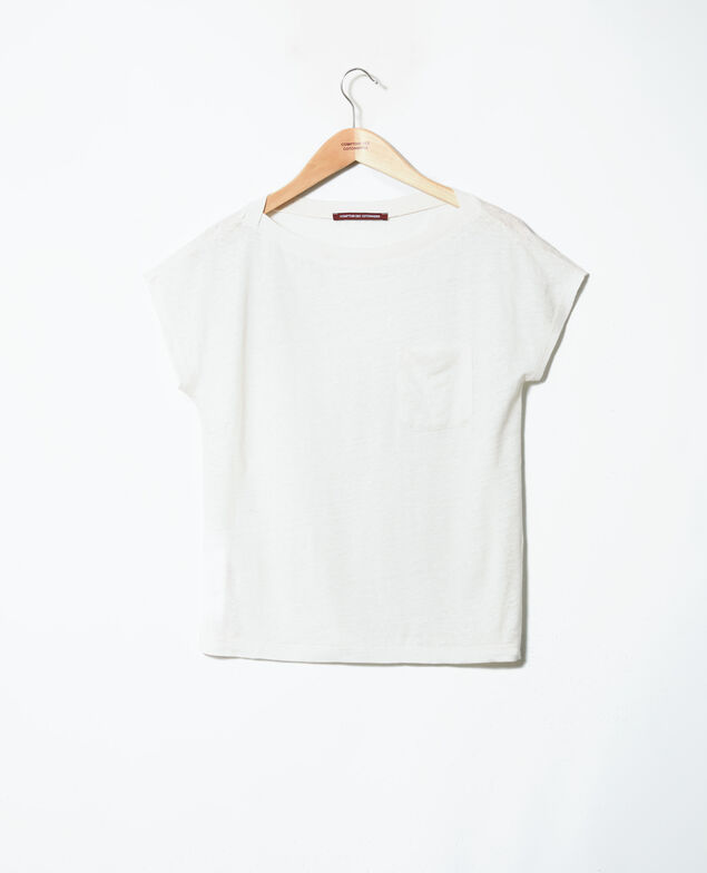 Boatneck t-shirt Off white