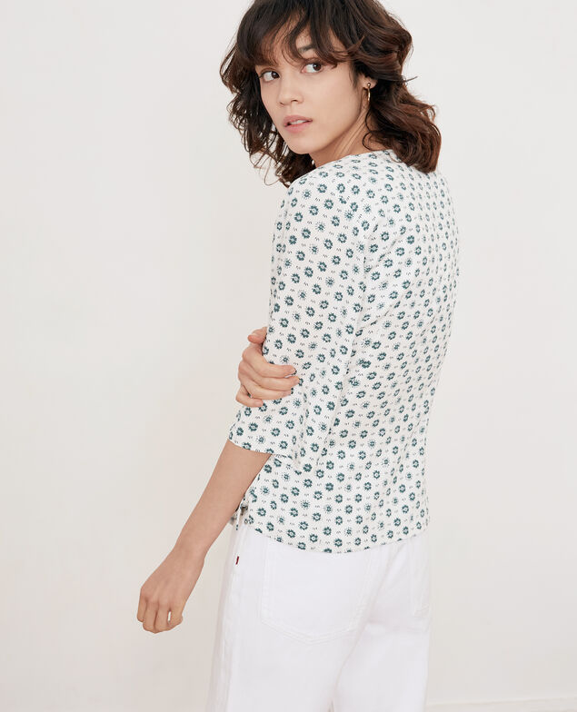 Printed blouse with buckle Dandelion kaolin