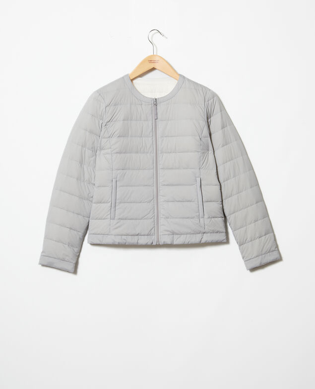 Iconic Mademoiselle Plume down jacket Light grey/off white