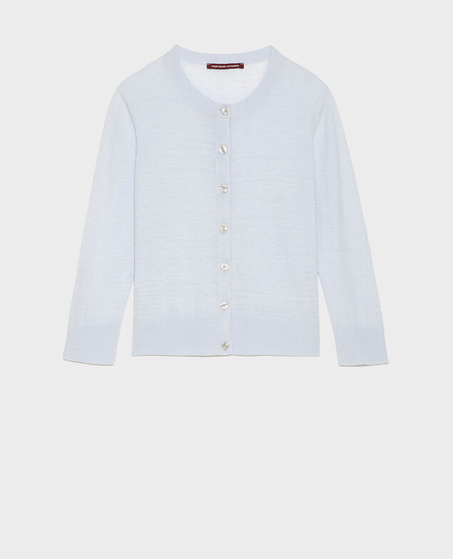 Linen and organic cotton cardigan Heather