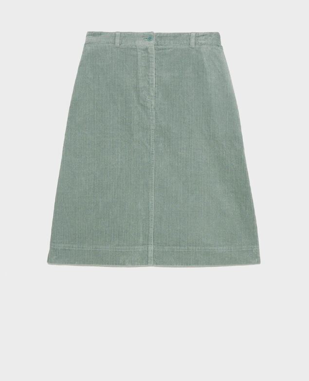  Corduroy A-line skirt Chinois green