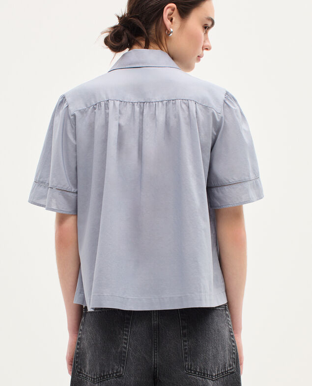 Cotton voile shirt K040 tradewinds gray