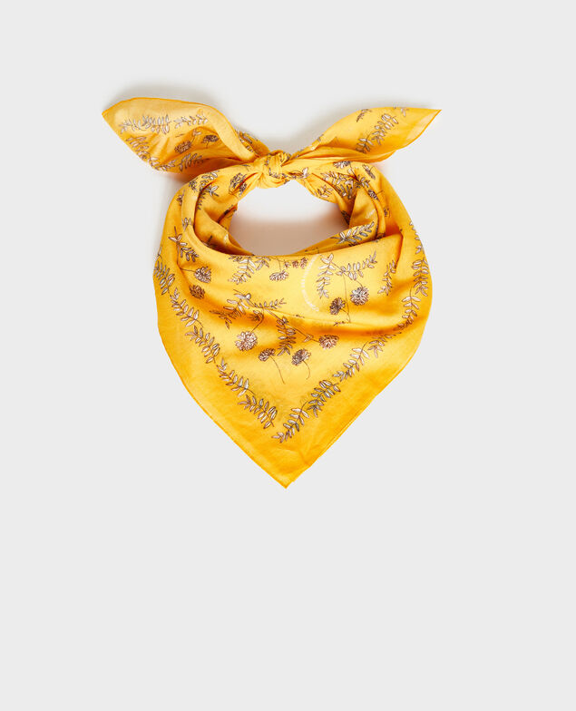 Printed cotton bandana Gold fusion