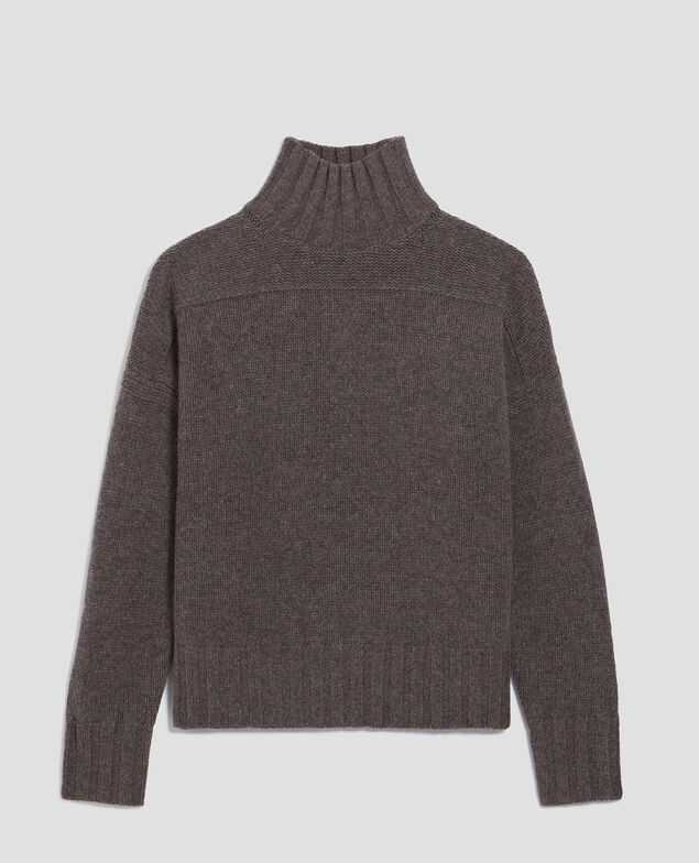 Wool polo neck jumper I040 steeple gray