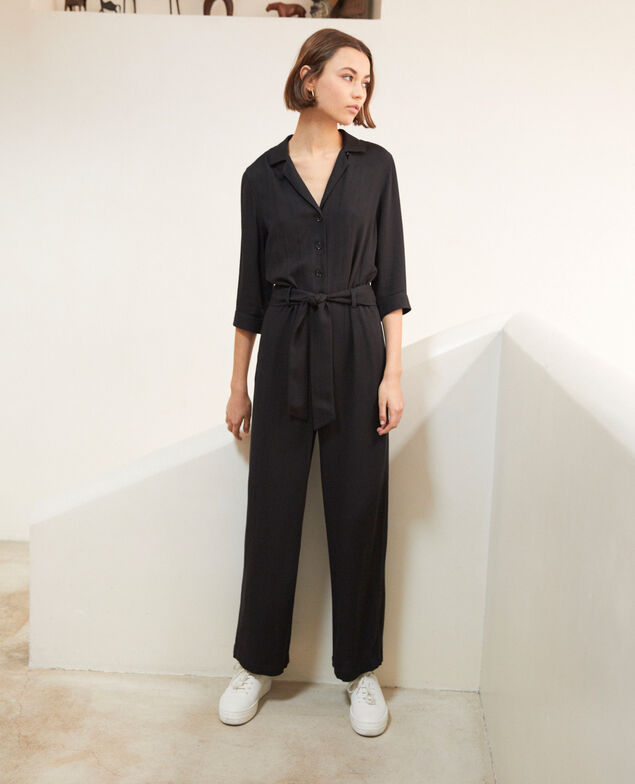 Jumpsuit with lapels Noir