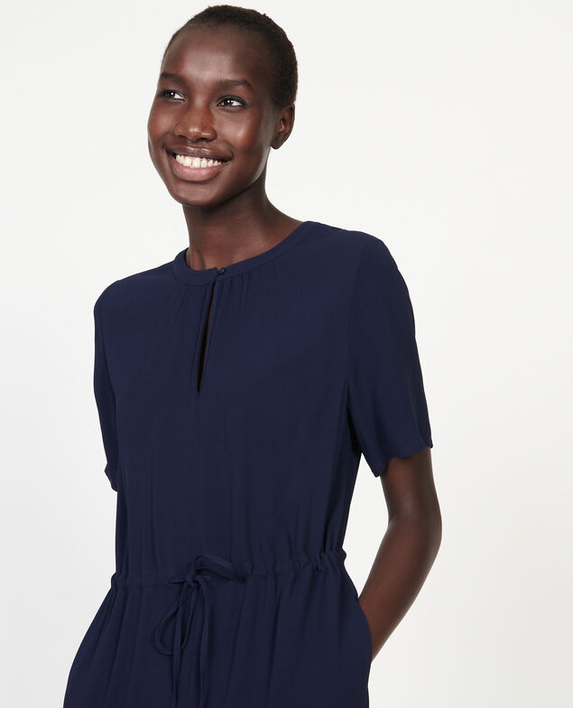 Straight and loose dress Maritime blue