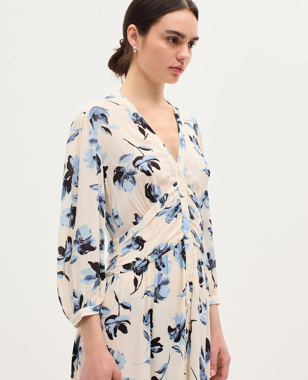 Silky maxi dress K620 lily blue