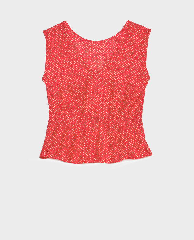 Silk blouse Memphis fiery red