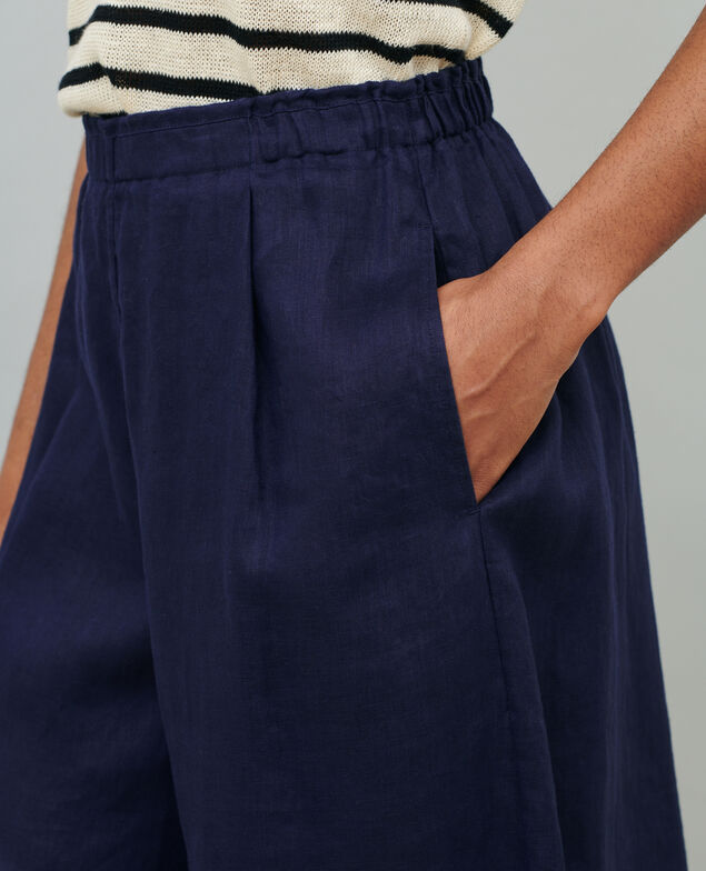 BABETH - Linen skort 68 blue