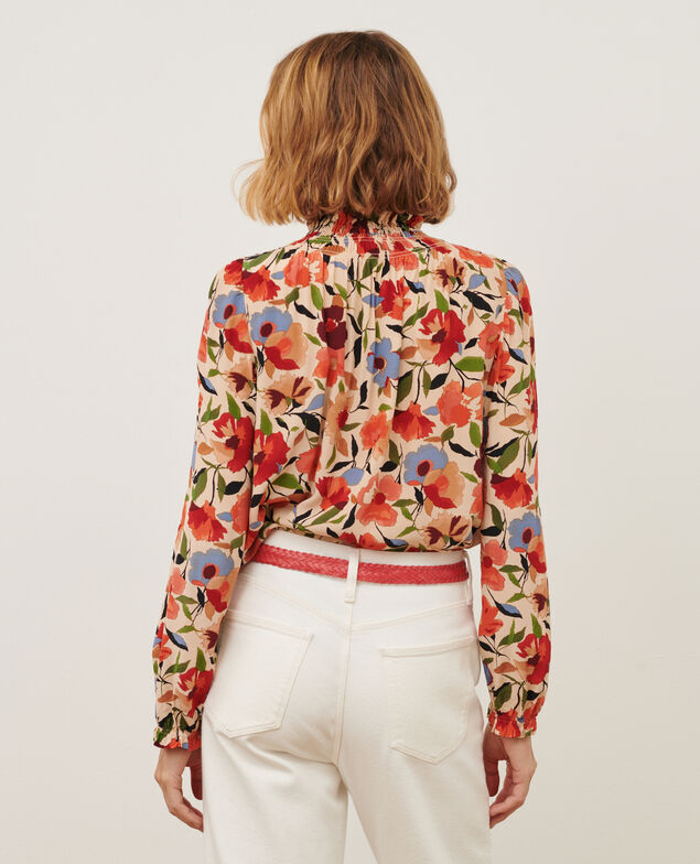 Printed blouse 8857 31 beige print