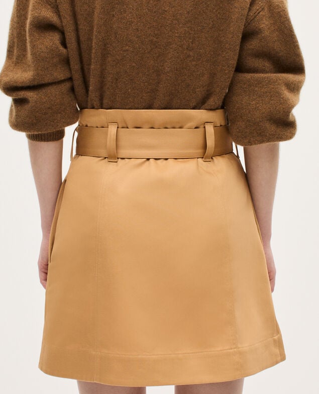 Wrapover mini skirt K320 prairie sand
