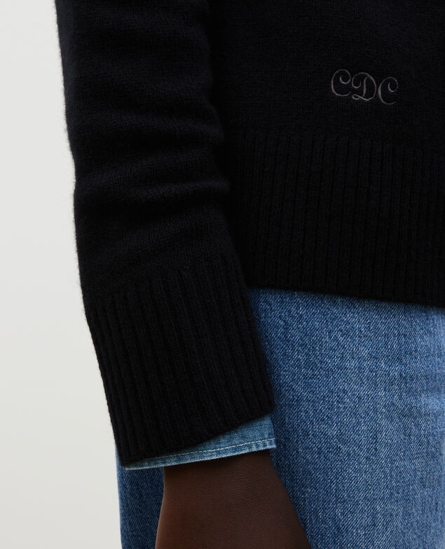 Cashmere boatneck jumper Black beauty