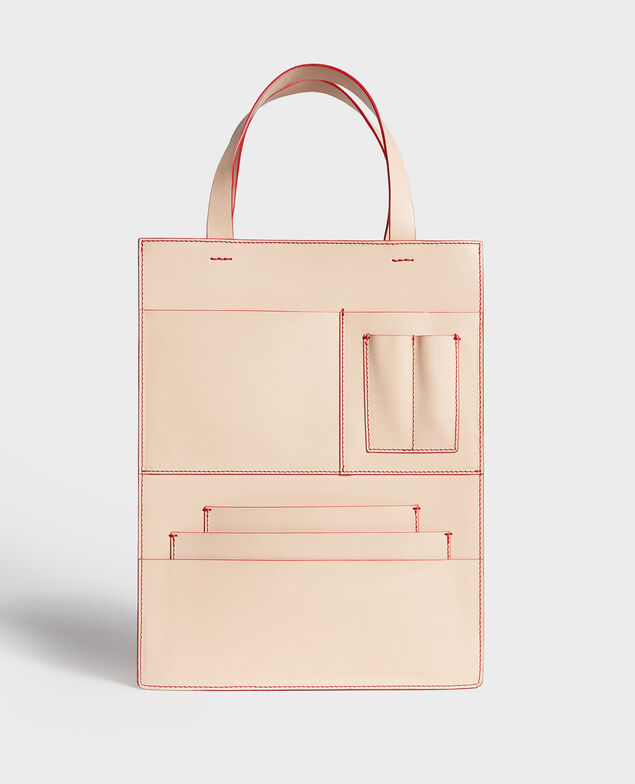 Leather bag Fiery red buttercream