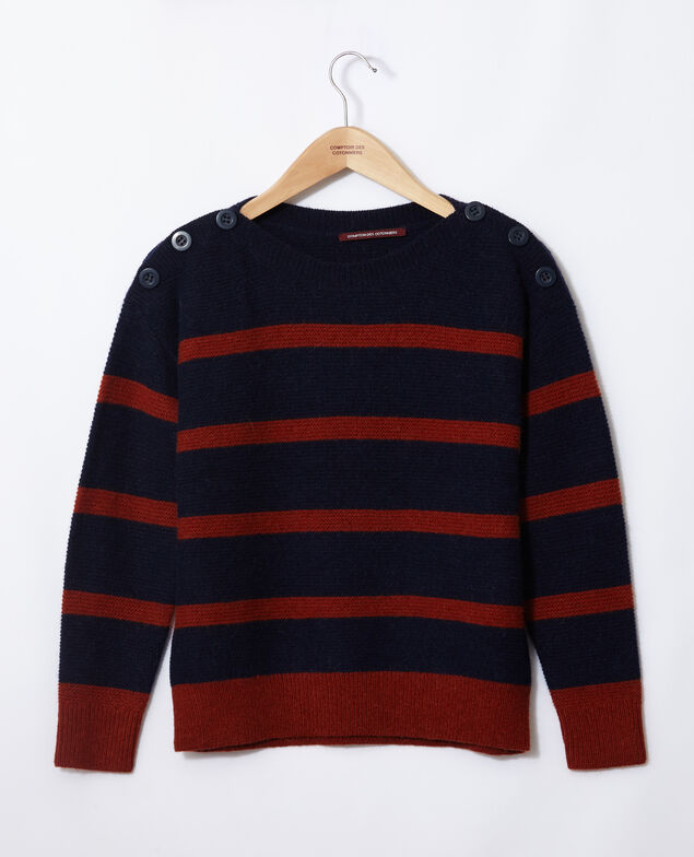 Boat neck jumper Peacoat/picante