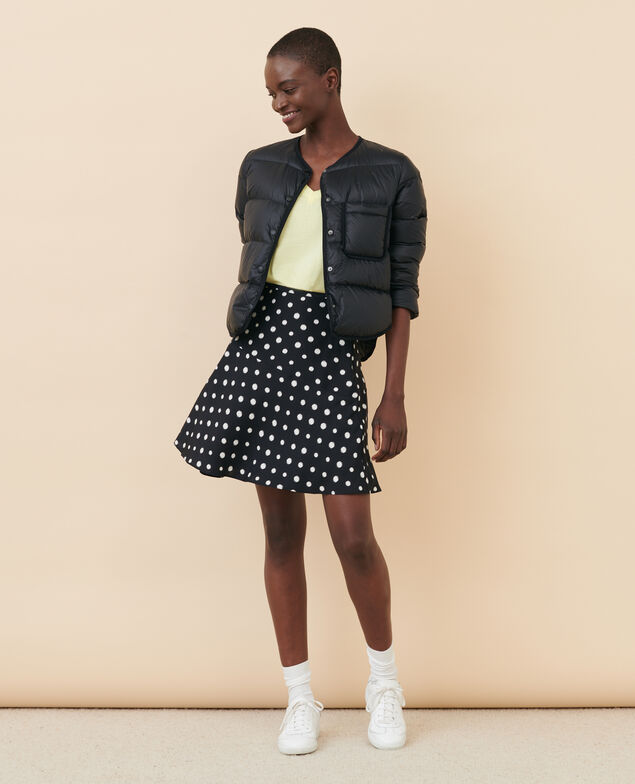 Silk mini skirt 95 print black