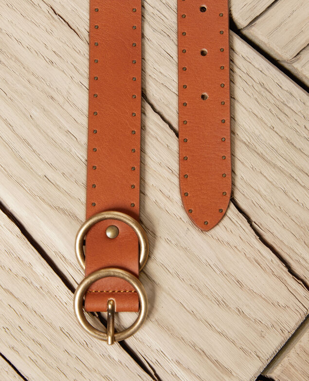 Leather belt Camel