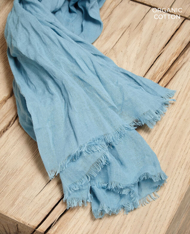 Organic cotton scarf Blue