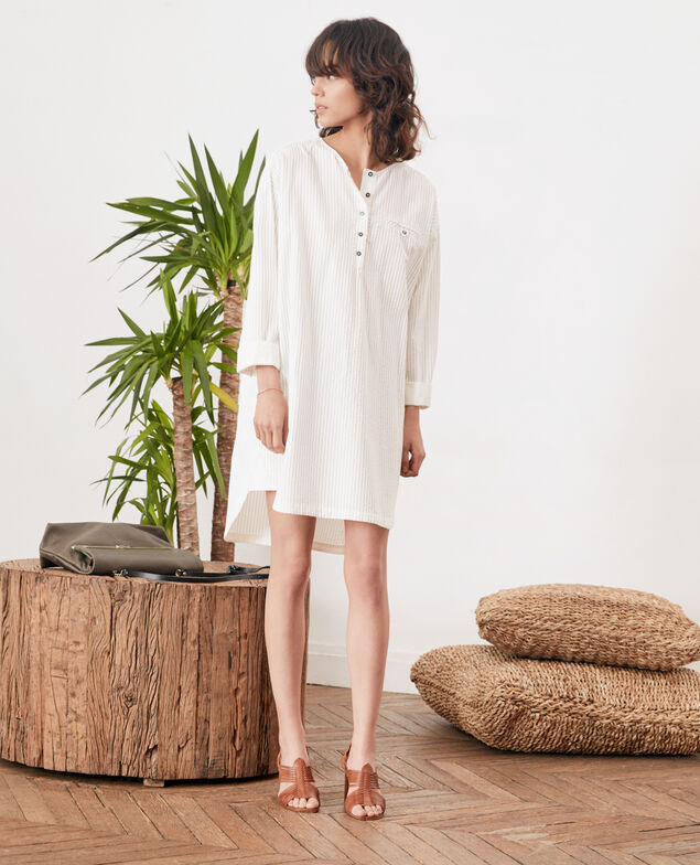 Striped tunic Off white/navy stripes