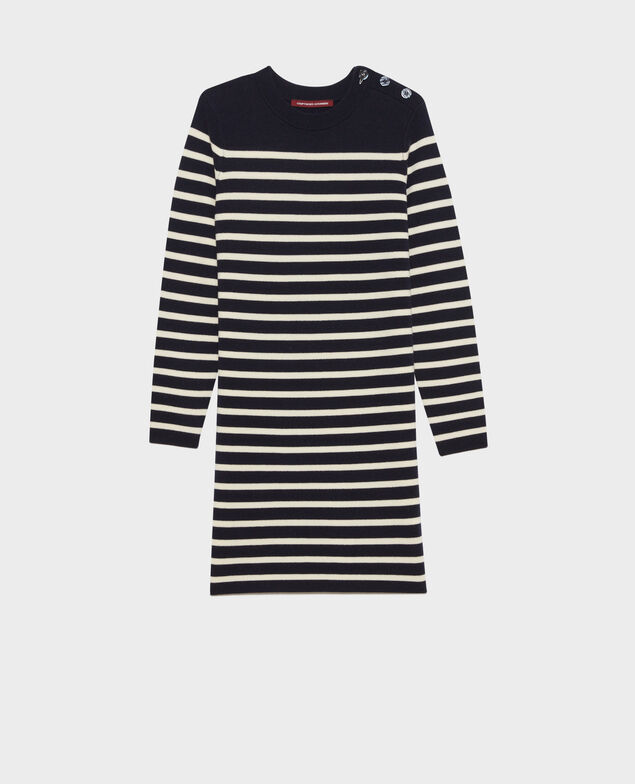 Striped mini dress Stp nv wht