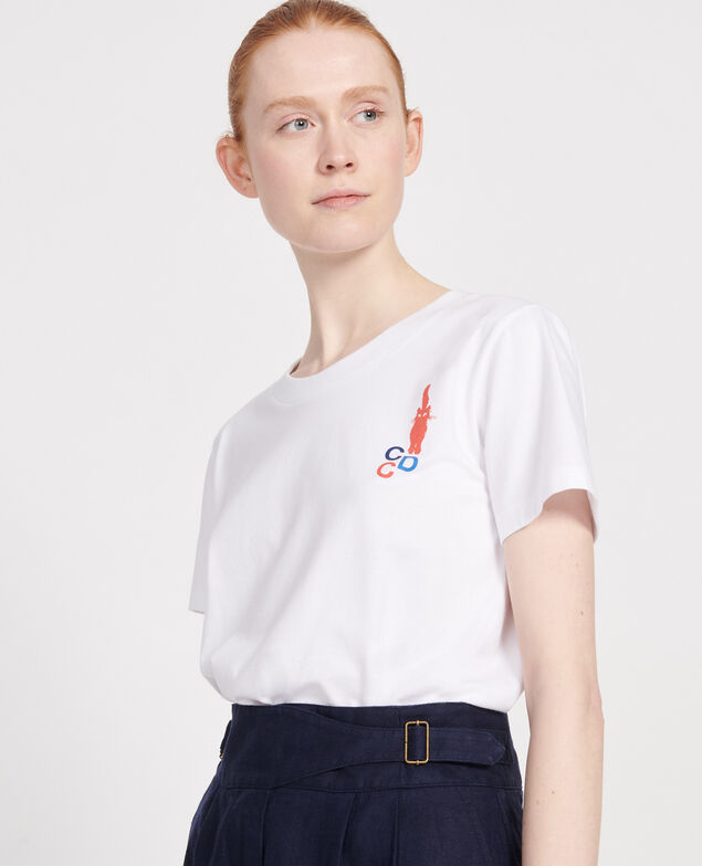 Cotton T-shirt Fiery red