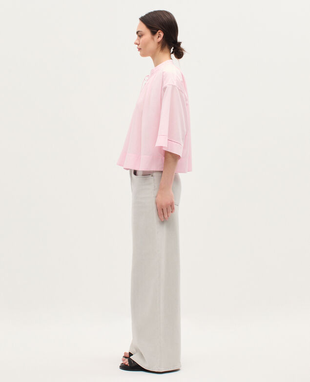 Cotton voile blouse K100 bloom pink