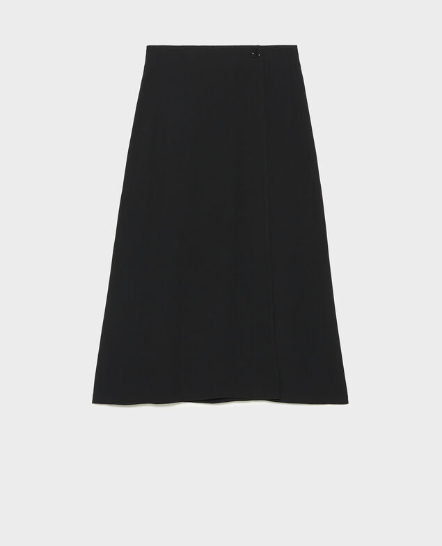 Midi wrap skirt Black beauty