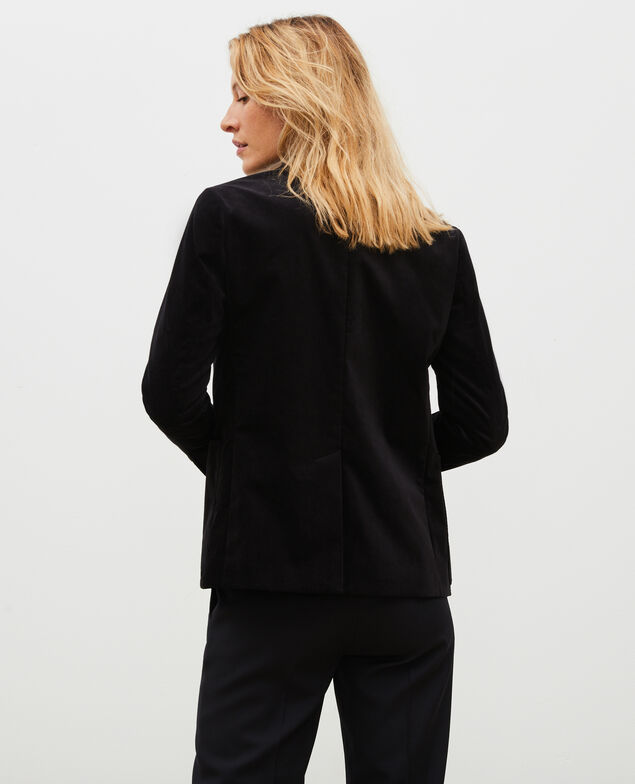 Two button corduroy blazer Black beauty