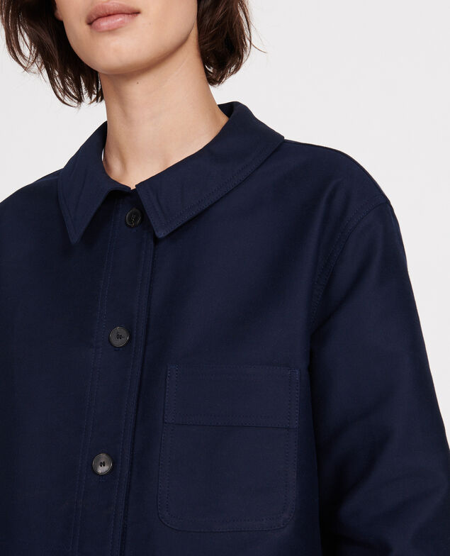 Cotton jacket Maritime blue