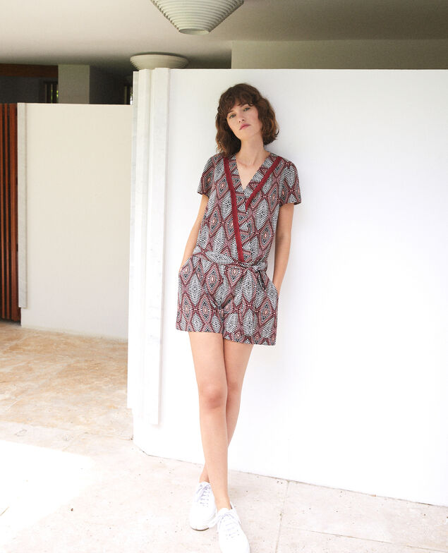  Wrap-over playsuit Brown