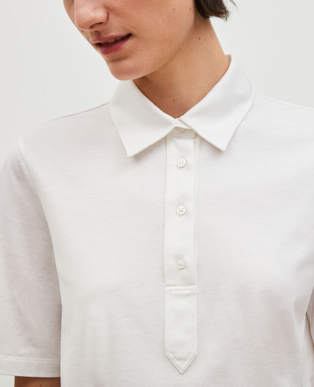 Egyptian cotton polo shirt Optical white