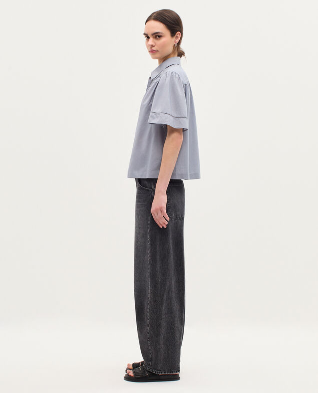 Cotton voile shirt K040 tradewinds gray