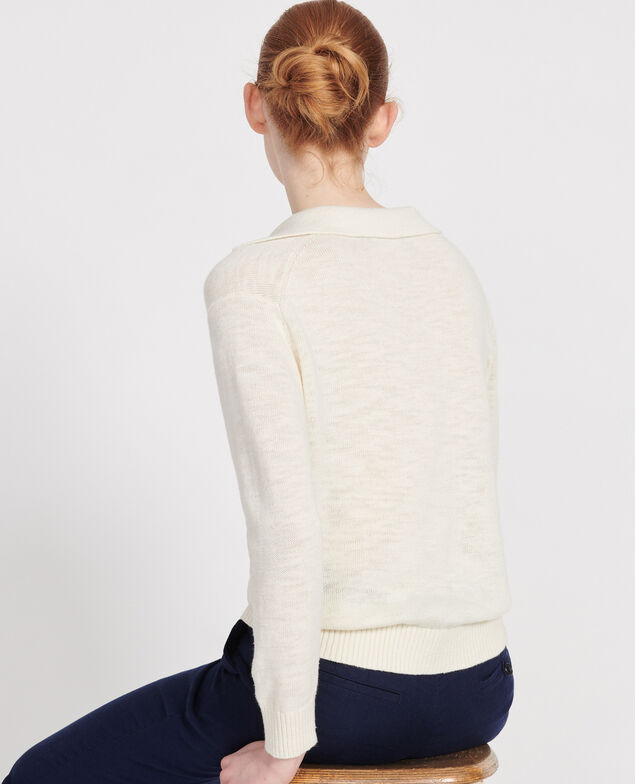 Linen blend jumper Gardenia