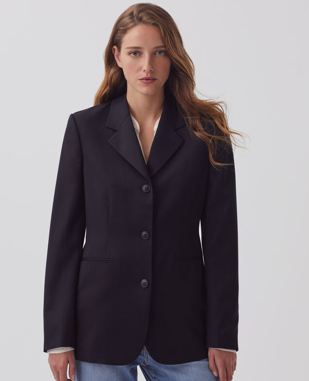 Wool blazer H091 black beauty