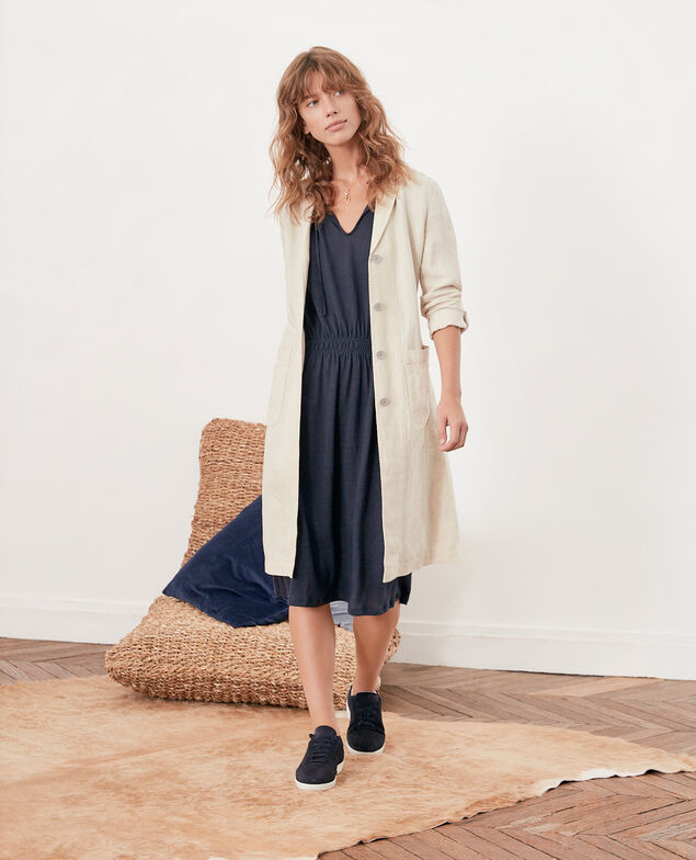 Linen dress Navy