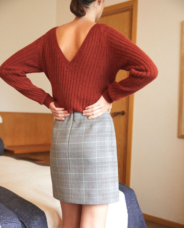 High-waist skirt Black