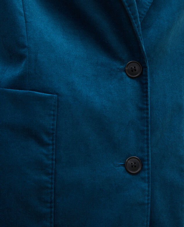 Two button corduroy blazer Blue coral