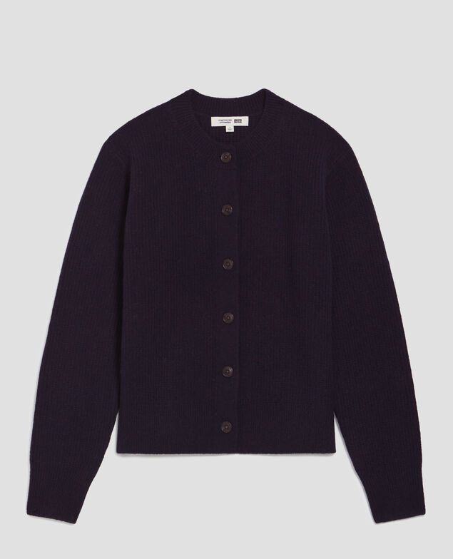 Wool cardigan U690 navy