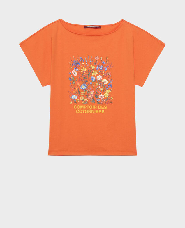 Short-sleeve cotton t-shirt Harvest pumpkin