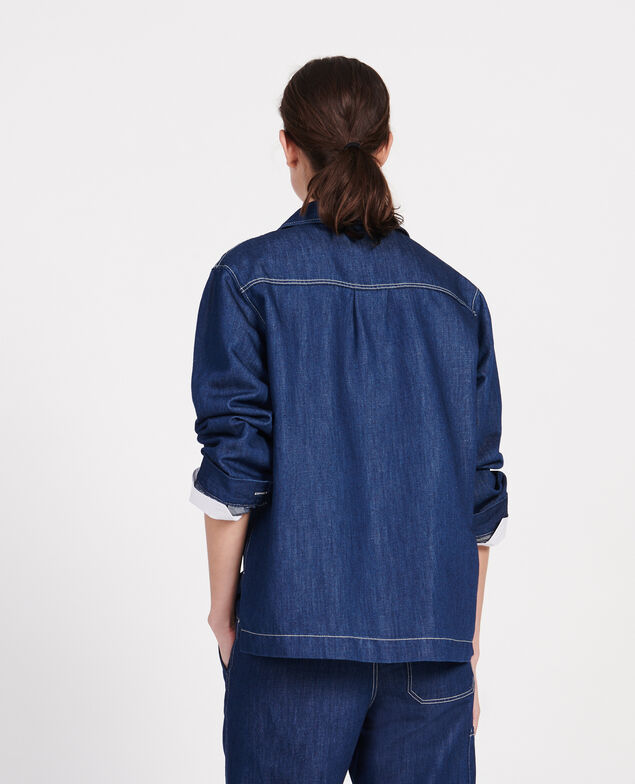 Cotton and linen tunic Indigo