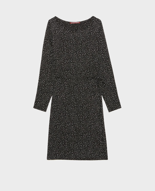 Wrapover mini dress Print constellation black