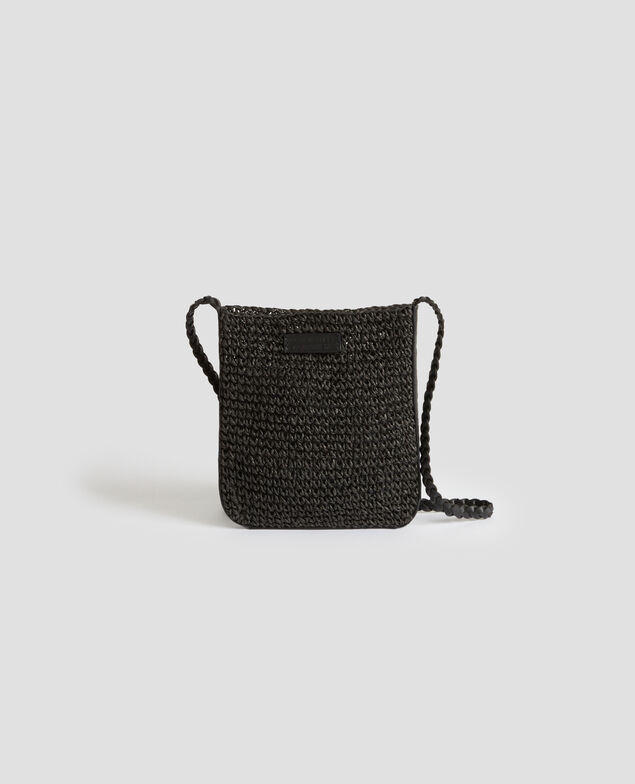 Small crochet bag with shoulder strap 8853 09 black