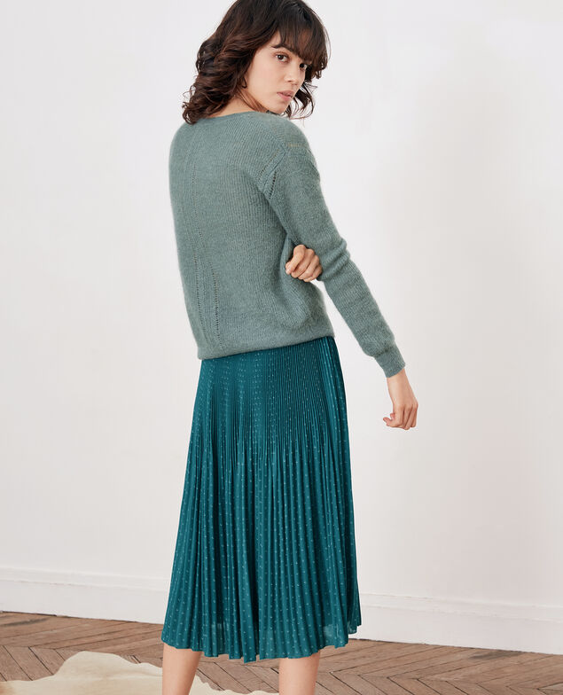 Pleated skirt with spots Ring dots peppermint