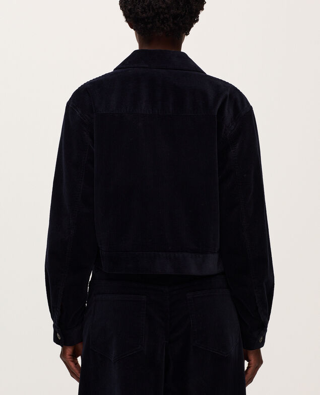 Corduroy jacket U690 navy