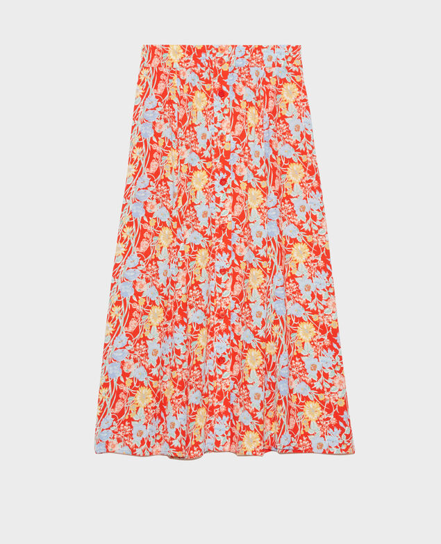 Mid-length skirt Ete red small
