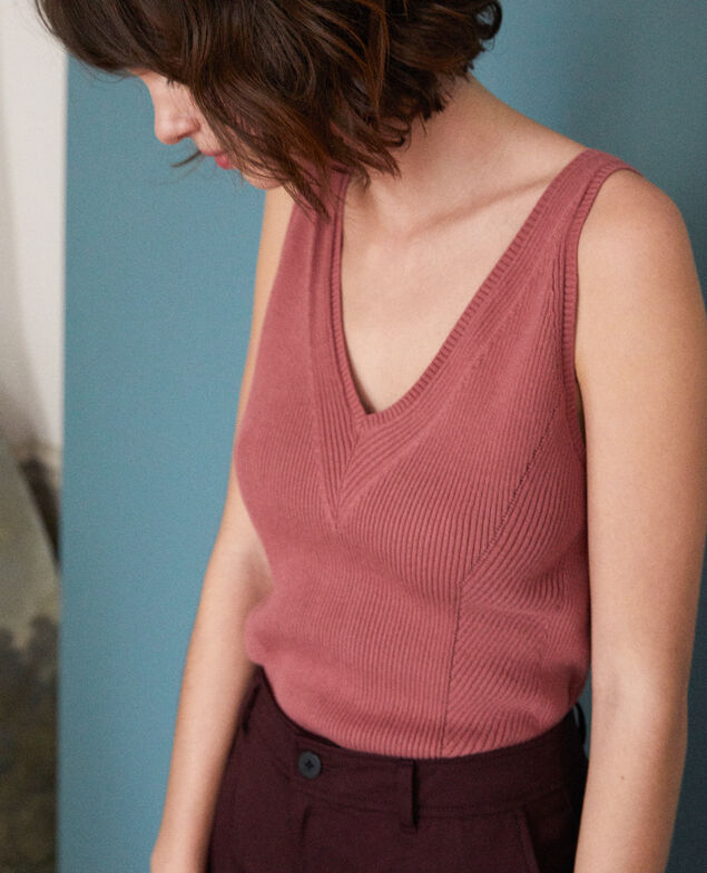 Cotton vest top Red