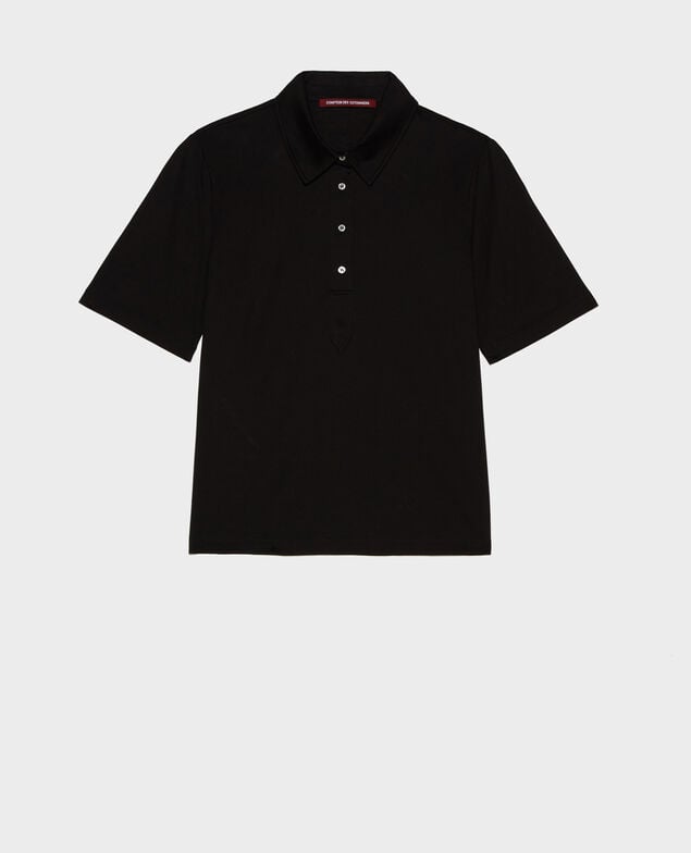 Egyptian cotton polo shirt Black beauty
