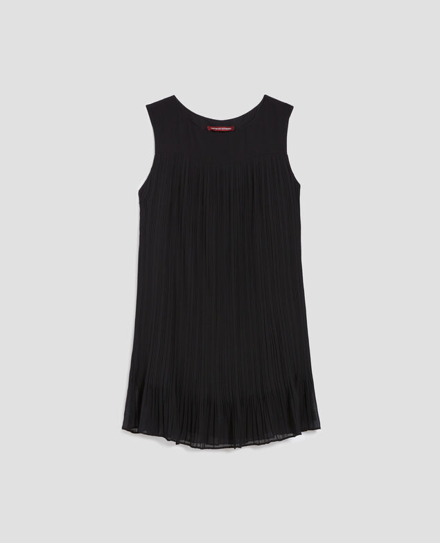 Pleated mini dress H091 black beauty